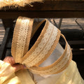Lace Straw Woven Headband - DippedShop Wholesale - #0483