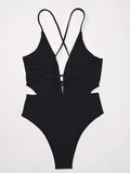 Solid Backless One Piece - DippedShop Wholesale - #5763
