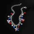 Retro USA Map Beaded Chain Bracelet 8ZA6JBR133T