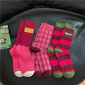 Stylish Color Block Striped Knit Socks 6W8FSO1000