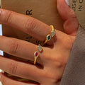 Teardrop Cubic Zirconia Open Ring - DippedShop Wholesale - #8211