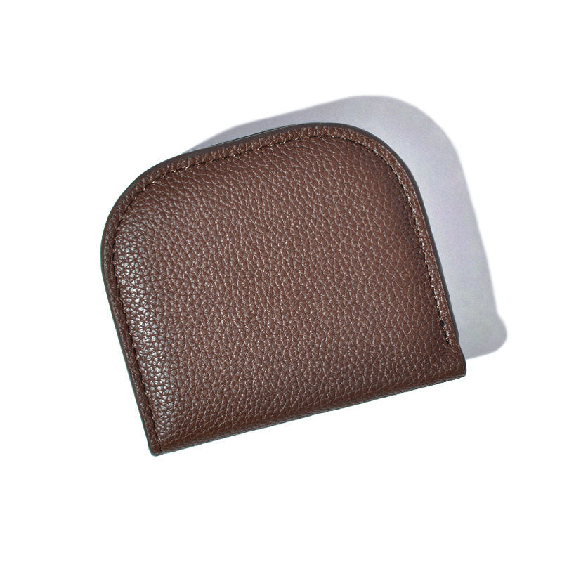 Minimalist Solid Color Semicircle Coin Purse Wallet 6S10BWB131