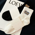 Letter Embroidered Socks - DippedShop Wholesale - #2947