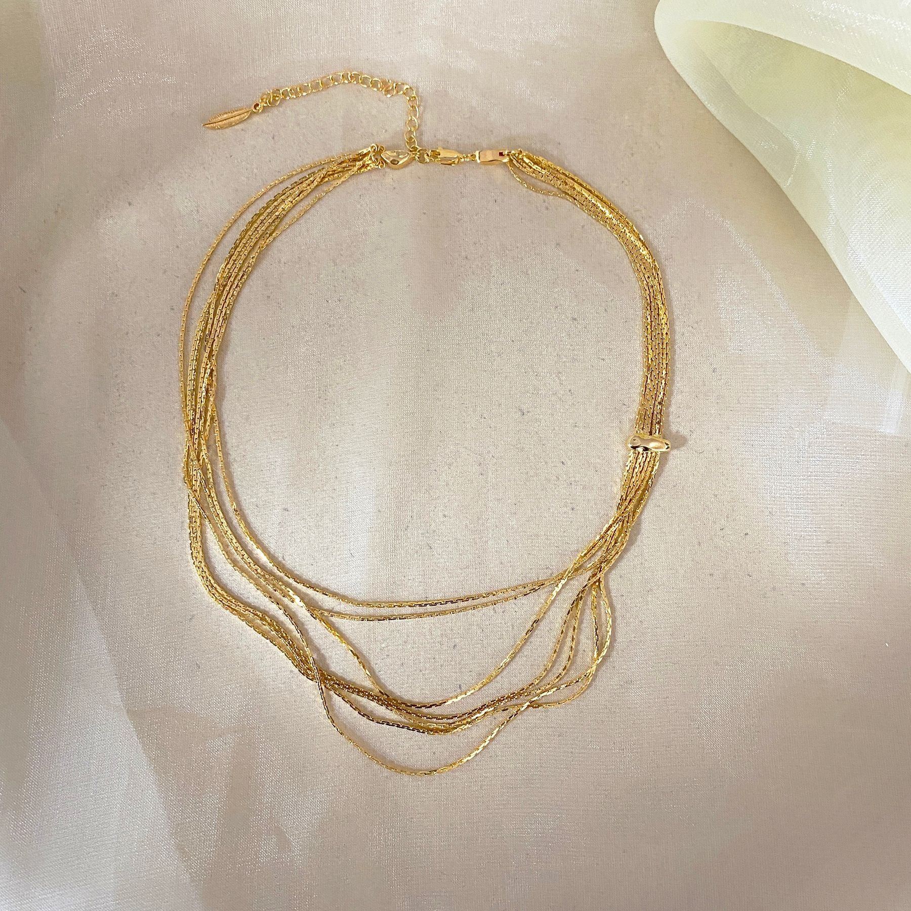 Minimalist Layered Gold Necklace - DippedShop Wholesale - #5427