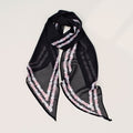 Color Block Plaid Print Silk Scarf 6W6NSI222