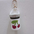 Creative Rhinestones Cherry Bucket Bag Pendant Keychain 6W10BBC625