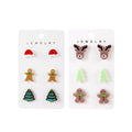Cute Cartoon Mini Christmas Tree Stud Earrings 6W6JER684