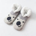 Cute Christmas Sherpa Lined Slipper Socks 6W8FSO901