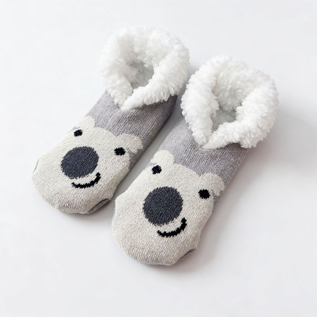 Cute Christmas Sherpa Lined Slipper Socks 6W8FSO901