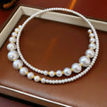 Stylish Irregular Cross Pearl Necklace 6W6JNC976