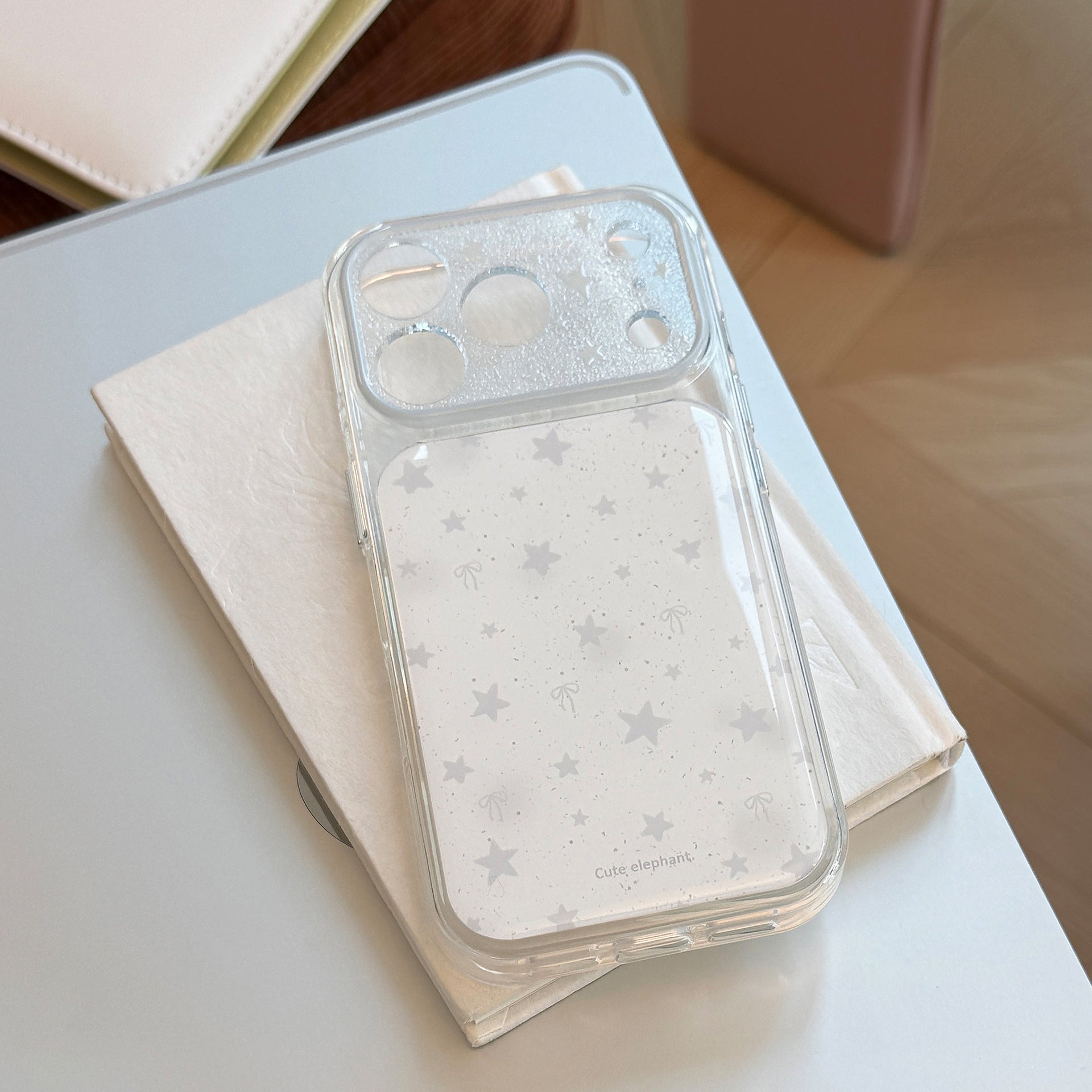 Star Pattern Transparent iPhone Case - DippedShop Wholesale - #4643