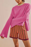 Solid Flared Sleeve Sweater - DippedShop Wholesale - #4387