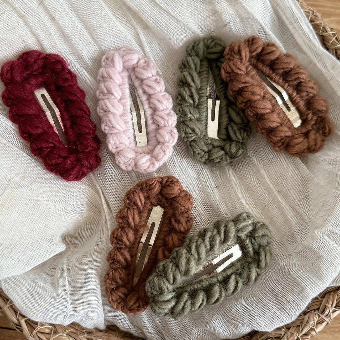 Crochet Snap Hair Clip - DippedShop Wholesale - #2003