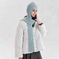 Stylish Solid Color Warm Hooded Scarf 6W6NSW252
