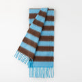 Mohair Color Block Striped Tassel Scarf 6W6NSW276