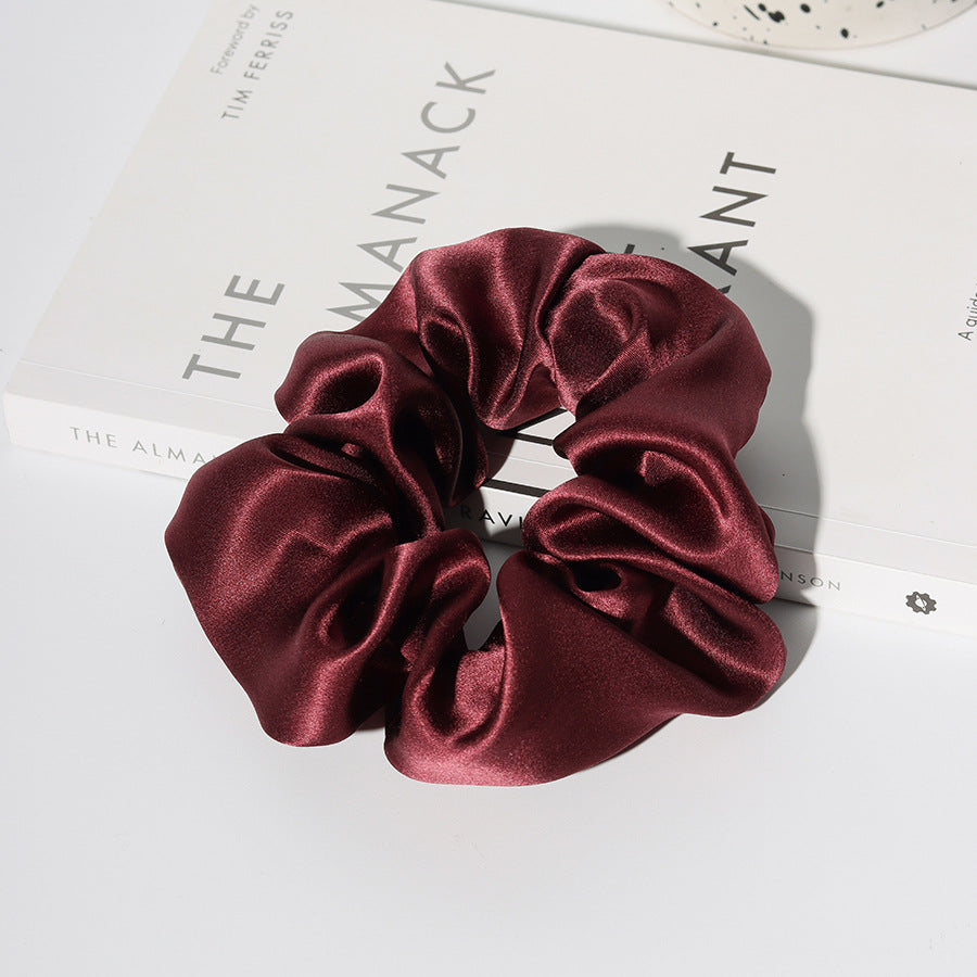 Simple Solid Color Silk Hair Scrunchies 6W6HSR330