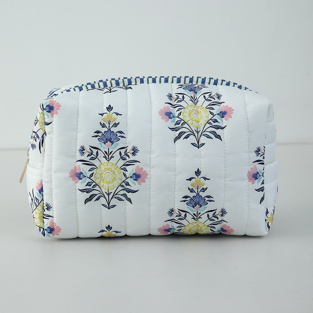 Vinatge Floral Print Large Capacity Cosmetic Bag 6S10BOB1041