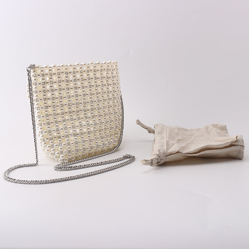 Elegant Pearl Beaded Crossbody Bag - DippedShop Wholesale - #3363