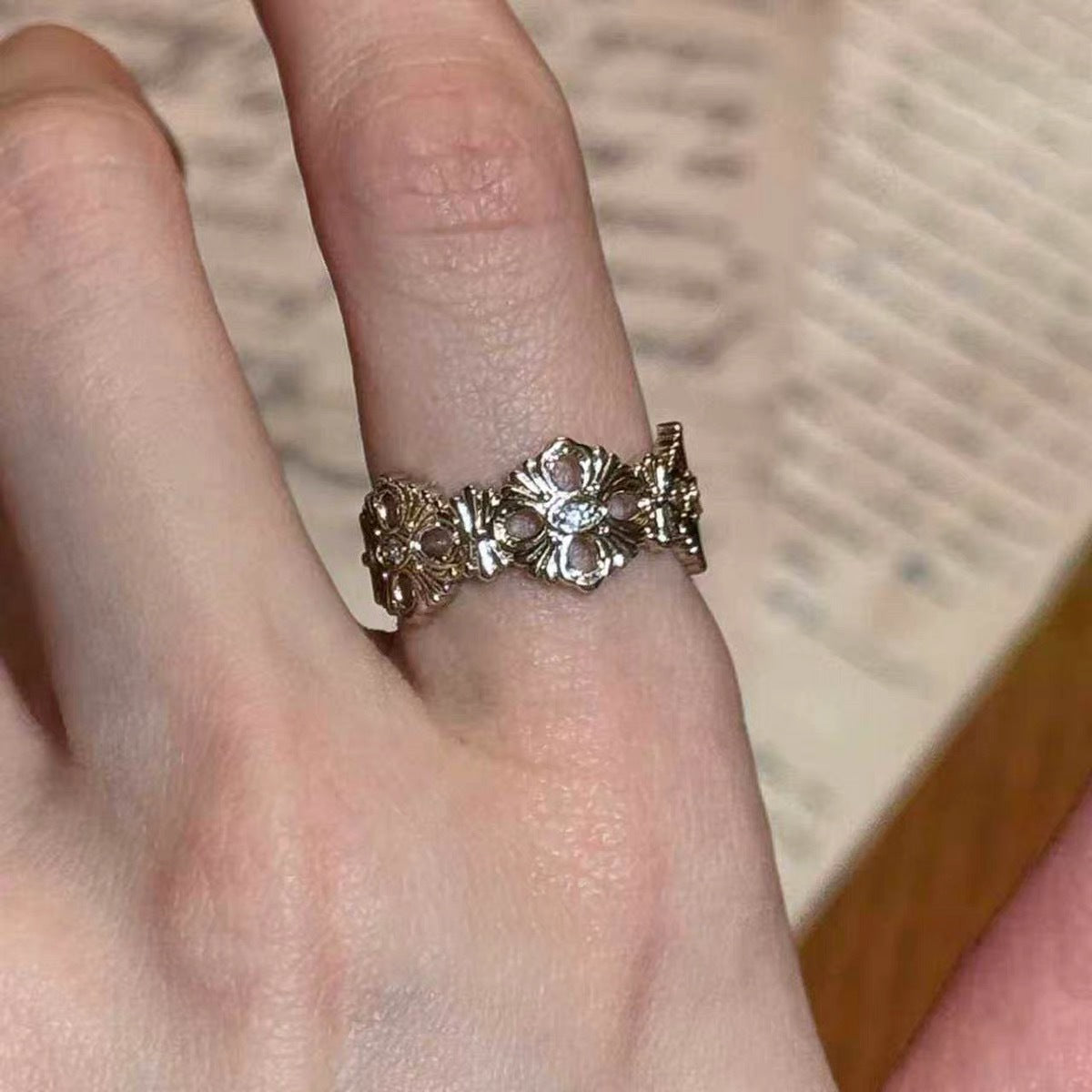 Vintage Butterfly Zircon Ring - DippedShop Wholesale - #8691