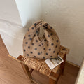 Casual  Polka Dot Reversible Canvas Handbags 6W10BBG1854