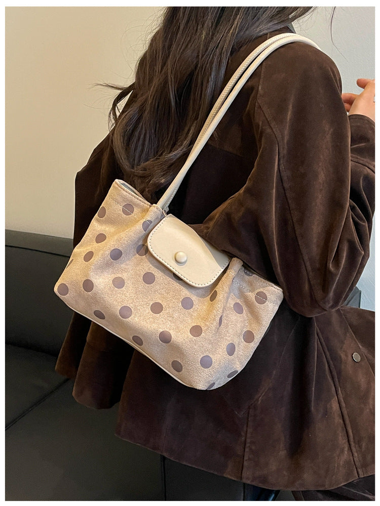 Retro Polka Dots Large Capacity Shoulder Bag 6W10BBG1923