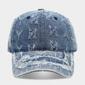 Trendy Distressed Denim Washed Baseball Cap 8BK6HAT184L