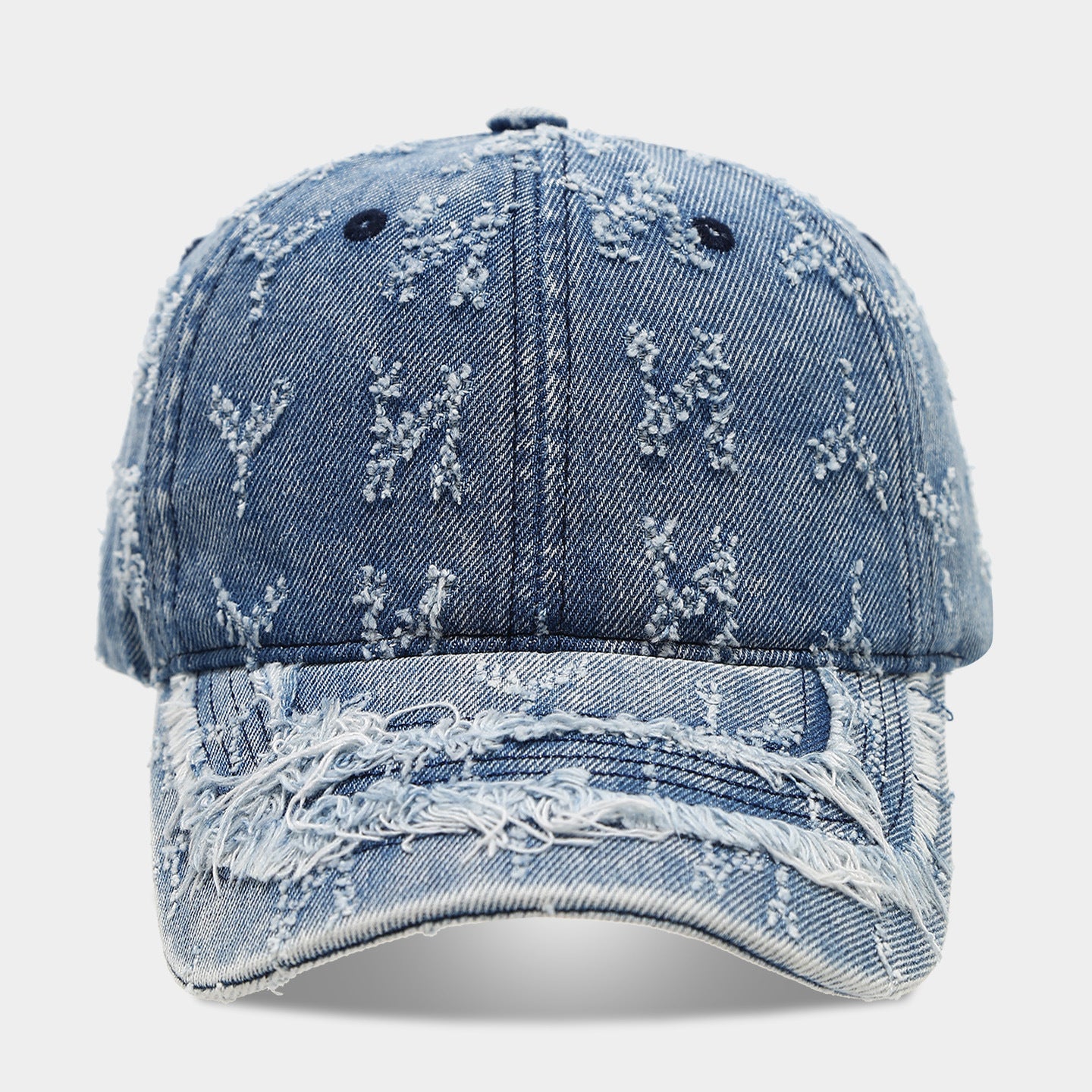 Trendy Distressed Denim Washed Baseball Cap 8BK6HAT184L