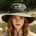 Trendy Letter Print Breatheable Safari Boonie Hat 8BK6HAT177L