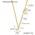 Gold Letter Pendant Choker - DippedShop Wholesale - #9859