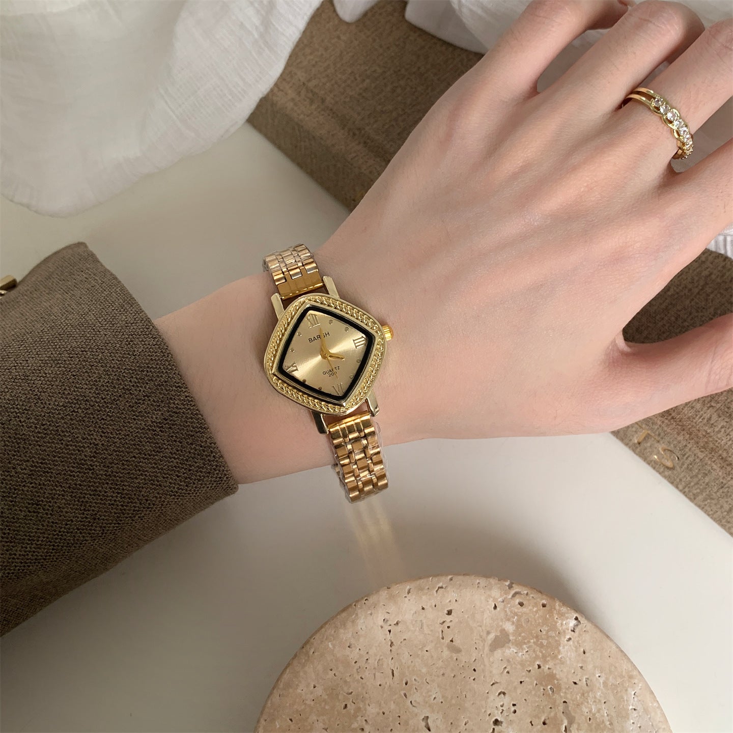 Geometric Diamond Bangle Watch - DippedShop Wholesale - #5955