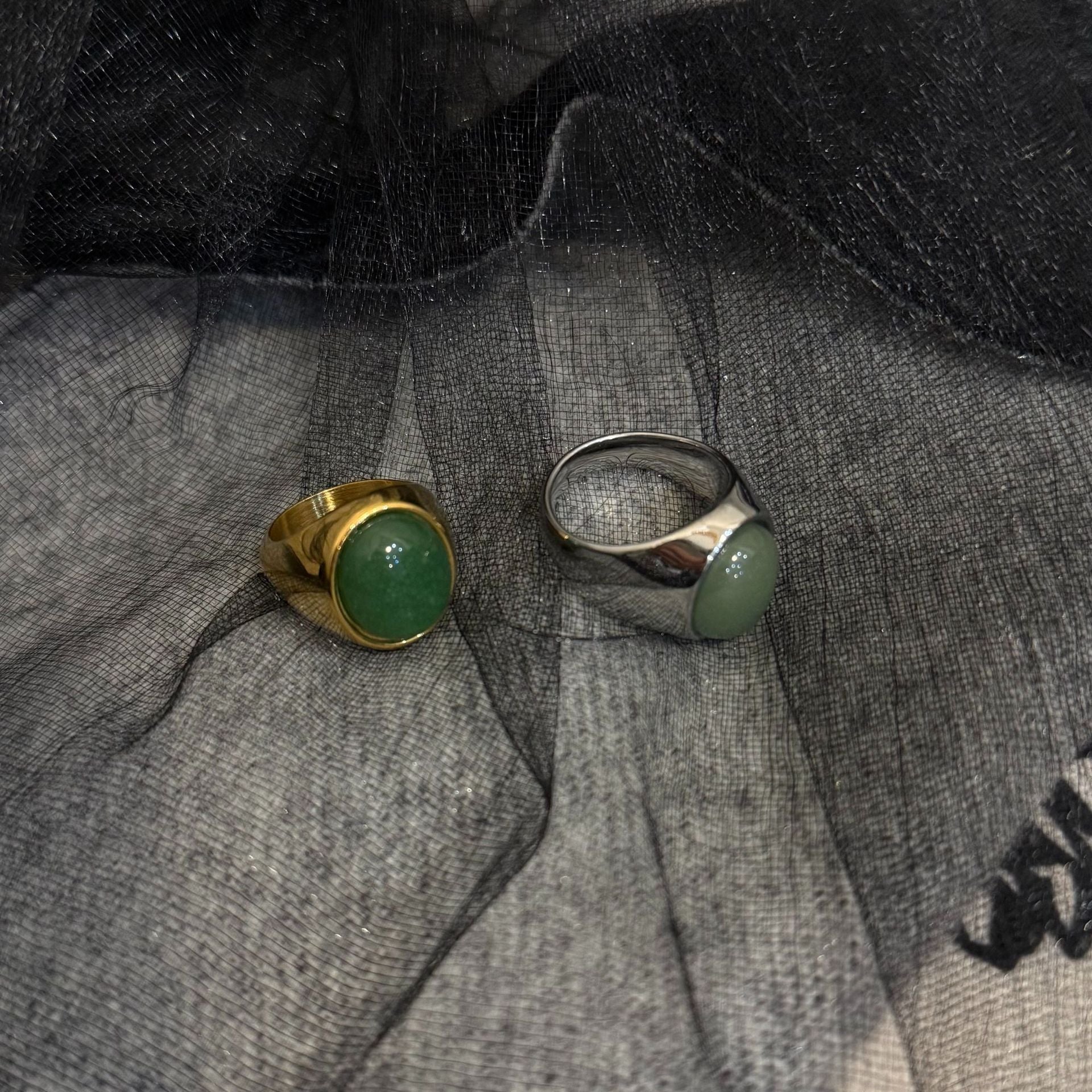 Oval Agate Statement Ring - DippedShop Wholesale - #2067