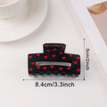 Heart Print Hair Claw - DippedShop Wholesale - #8931