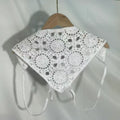 Solid Color Hollow Out Knit Triangle Headscarf MK2BK6W6HHS19