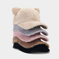 Cute Plush Cat Ears Warm Baseball Cap 6W6HAT536