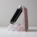 Mini Rhinestone Folding Hair Brush with Mirror 6C5CB163