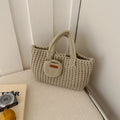 Casual Hand-Crochet Solid Color Handbag 6W10BBG1770