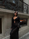 Sexy V-Neck Knit Cover Up - DippedShop Wholesale - #7731