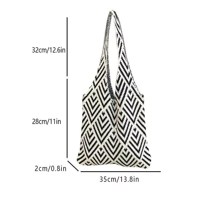 Minimalist Color Block Zebra Pattern Shoulder Bags 6W10BBG1558