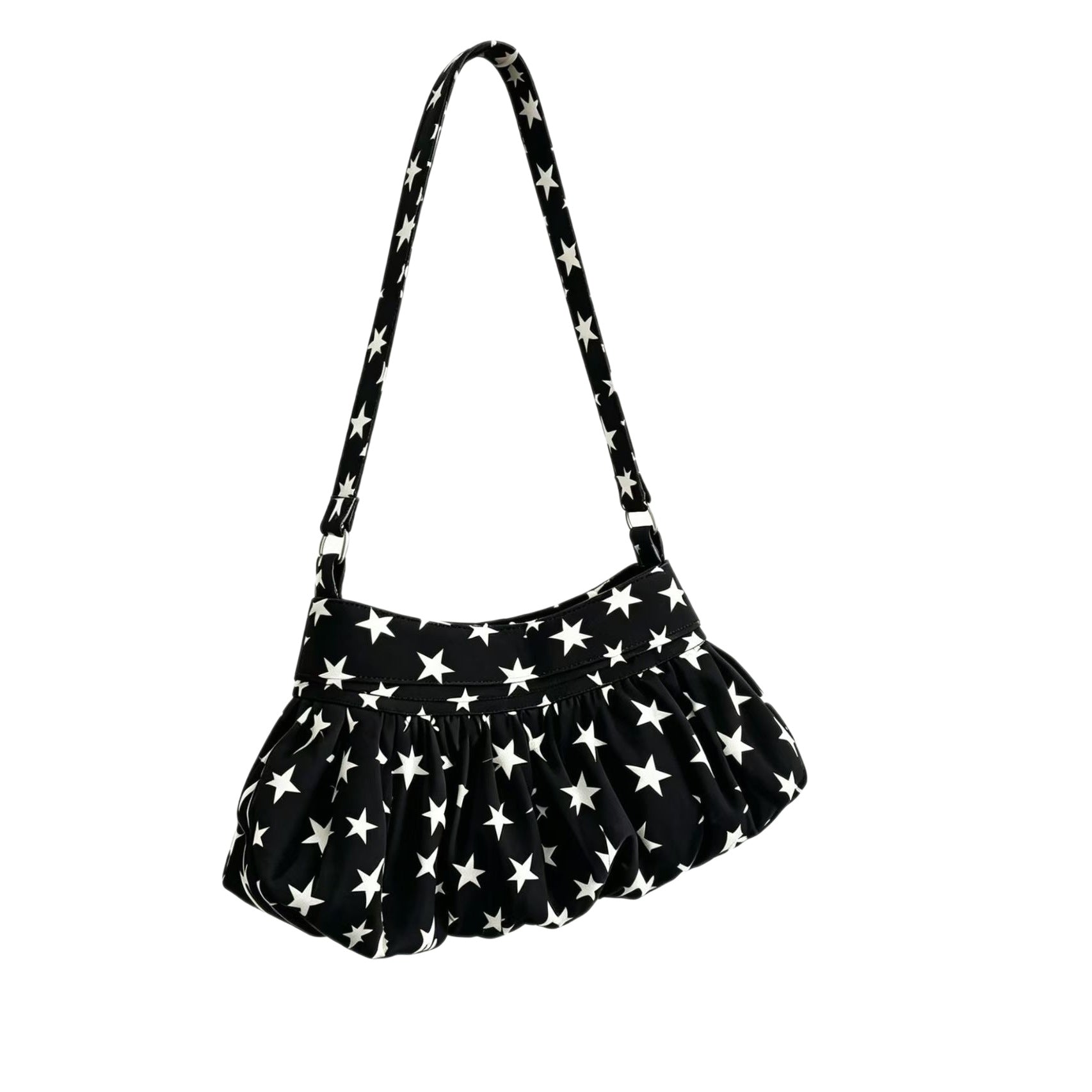 Color Block Star Print Ruffled Underarm Bag 6W10BBG1317