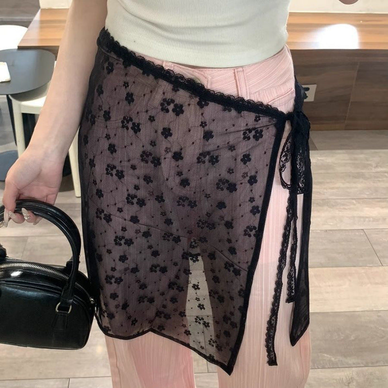 Floral Lace Wrap Skirt - DippedShop Wholesale - #4435