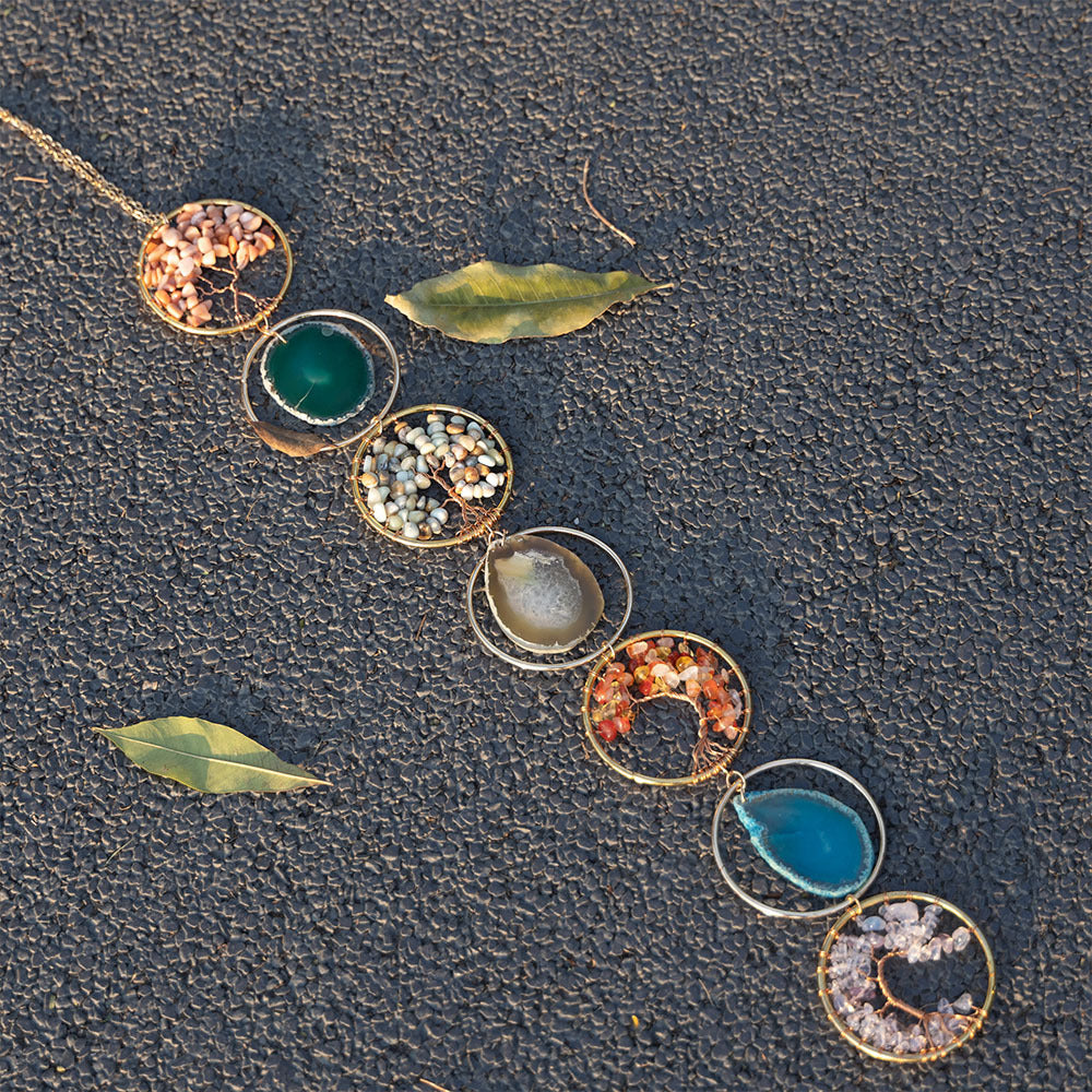 Agate Crystal Tree Suncatcher - DippedShop Wholesale - #7747