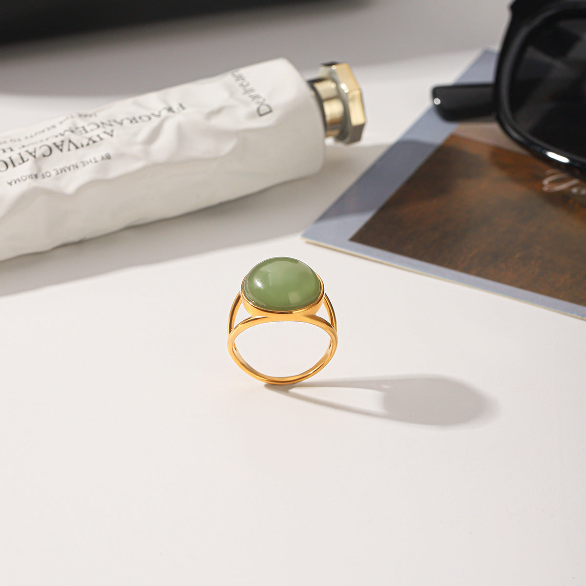 Gold Plated Stone Ring - DippedShop Wholesale - #1299