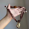 Vintage Irregular Gold Heart Pendant Scarf Necklace 6W6JNC1001