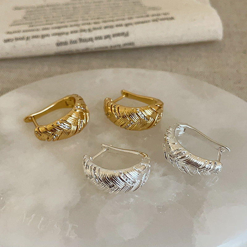 Chunky Woven Hoop Earrings - DippedShop Wholesale - #5795