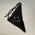 Minimalist Solid Color Crochet Bandana Headscarf MK2BK6W6HHS09