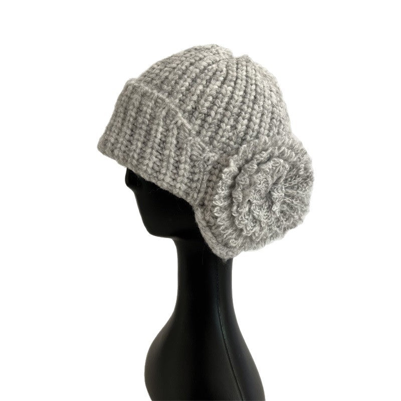 3D Flower Knit Beanie - DippedShop Wholesale - #9603