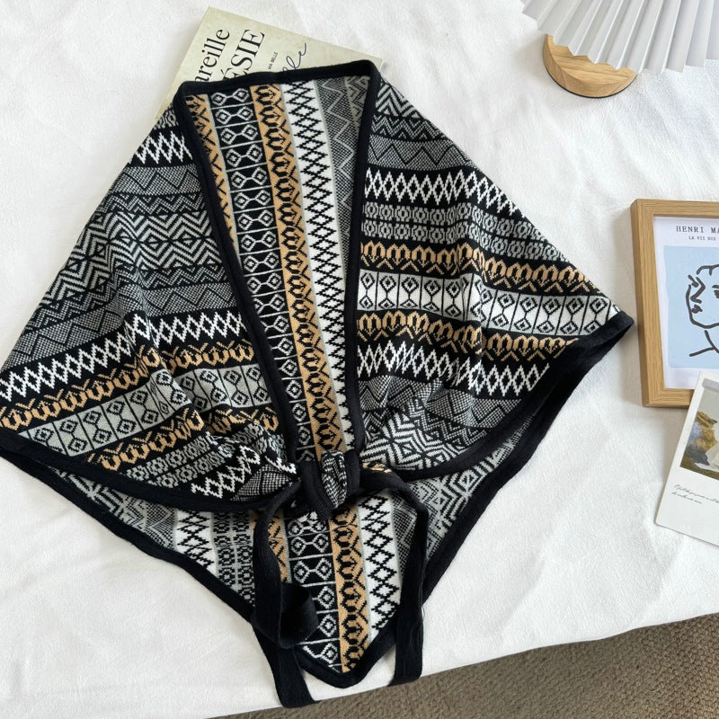 Knit Triangle Shawl - DippedShop Wholesale - #0835