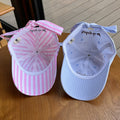 Striped Bowknot Baseball Cap - DippedShop Wholesale - #0323