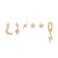 Stylish Gold Plated Moon Penda - DippedShop Wholesale - #9571