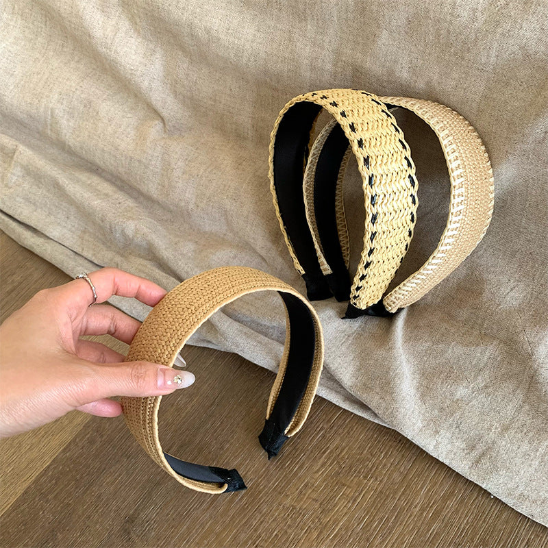 Boho Woven Wide Headband - DippedShop Wholesale - #4307